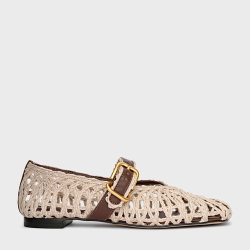 Sapatilha Palha Tramada Bege Porcini