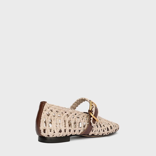 Sapatilha Palha Tramada Bege Porcini