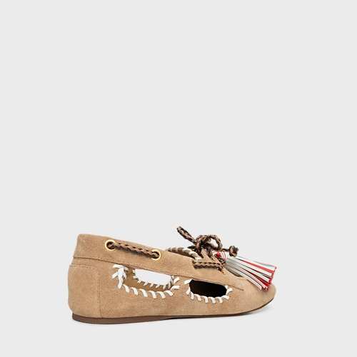 Dockside Mocassim Carrano + A.mar Couro Suede Bege Toffee