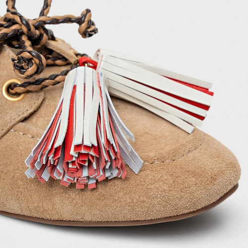 Dockside Mocassim Carrano + A.mar Couro Suede Bege Toffee