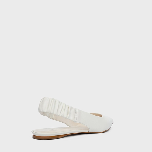 Sapatilha Slingback Ripple Couro Branco