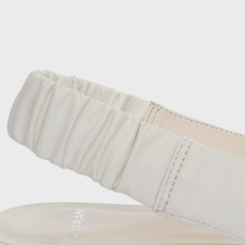Sapatilha Slingback Ripple Couro Branco