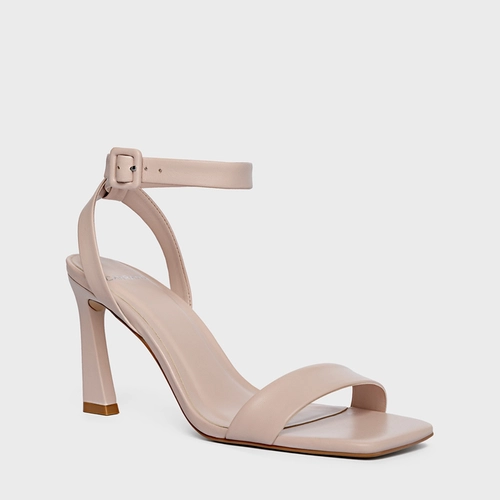 Sandália Classic Salto Yve Couro Rosa Seashell Pink