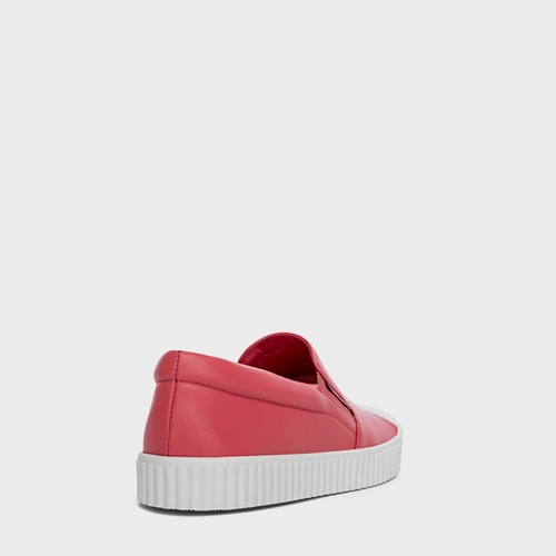 Tênis Slip On Kicks Couro Rosa Baby
