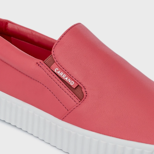 Tênis Slip On Kicks Couro Rosa Baby