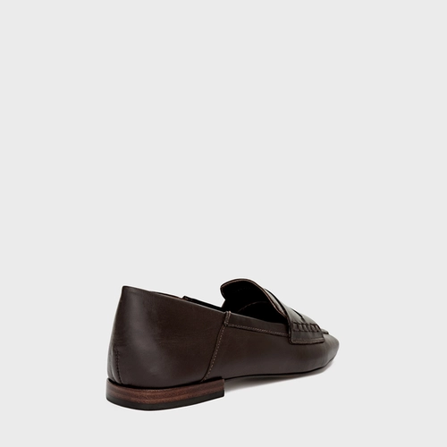 Loafer Slipper Couro Marrom Coconut