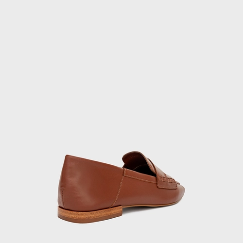 Loafer Slipper Couro Marrom Nutshell Brown