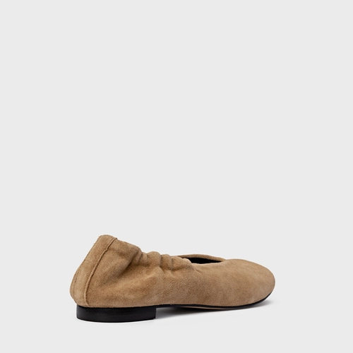 Sapatilha Ripple Couro Suede Bege Almond