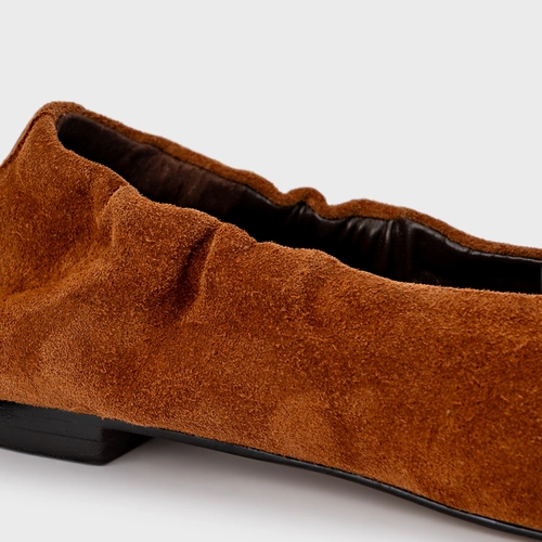 Sapatilha Ripple Couro Suede Marrom Ferrugem