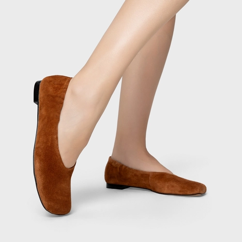 Sapatilha Ripple Couro Suede Marrom Ferrugem