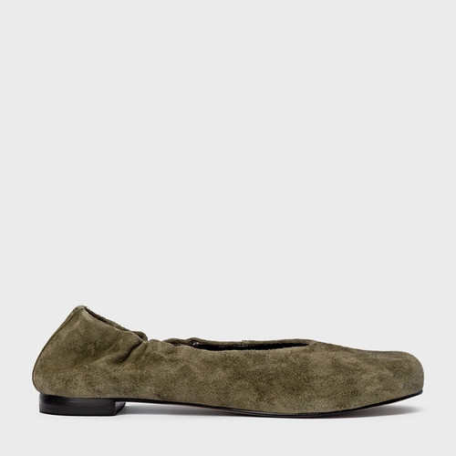 Sapatilha Ripple Couro Suede Verde Army Green