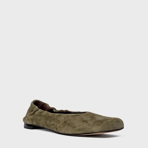 Sapatilha Ripple Couro Suede Verde Army Green
