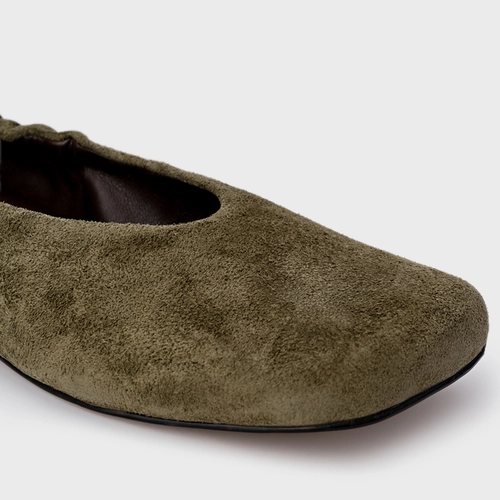 Sapatilha Ripple Couro Suede Verde Army Green