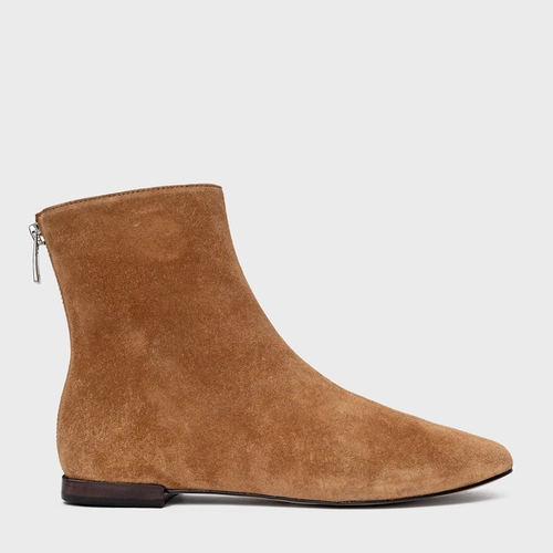 Bota Low Couro Suede Marrom Saddle