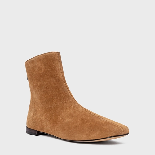 Bota Low Couro Suede Marrom Saddle