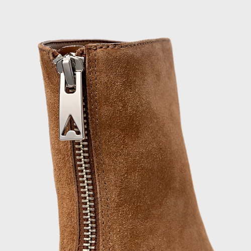 Bota Low Couro Suede Marrom Saddle