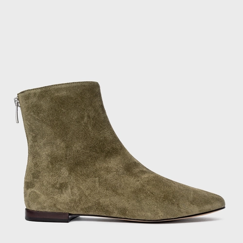 Bota Low Couro Suede Verde Army Green