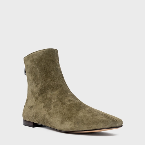 Bota Low Couro Suede Verde Army Green