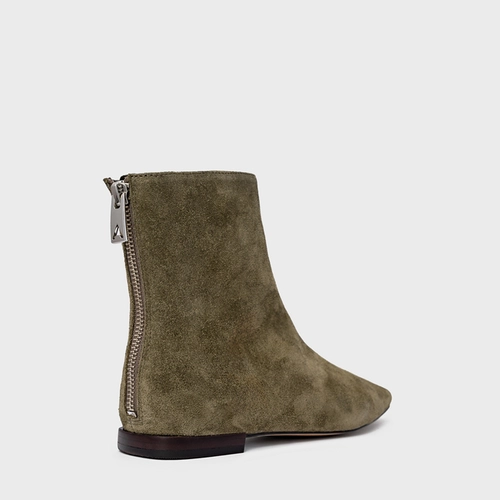 Bota Low Couro Suede Verde Army Green