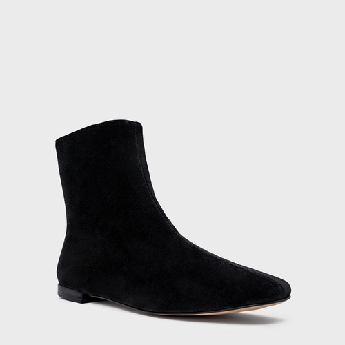 Bota Low Couro Suede Preto