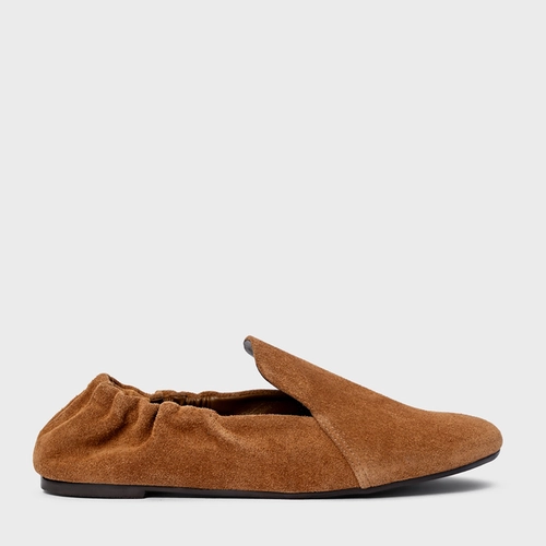 Loafer Ripple Couro Suede Marrom Saddle