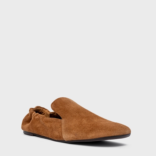 Loafer Ripple Couro Suede Marrom Saddle