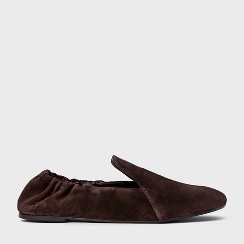 Loafer Ripple Couro Suede Marrom Ganache