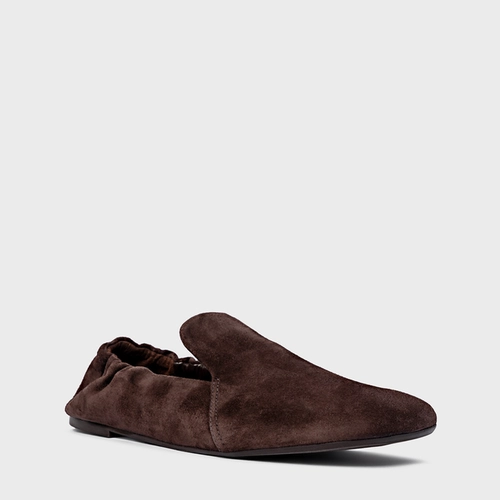 Loafer Ripple Couro Suede Marrom Ganache