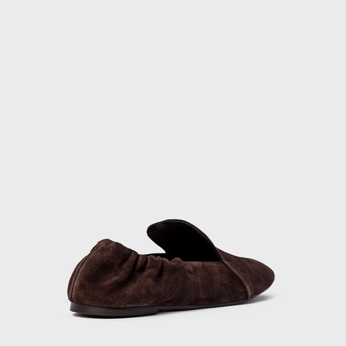 Loafer Ripple Couro Suede Marrom Ganache
