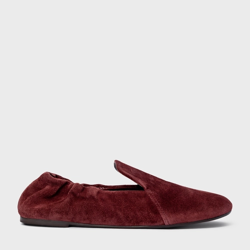 Loafer Ripple Couro Suede Vinho Mahogany