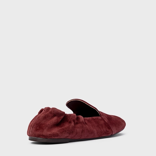 Loafer Ripple Couro Suede Vinho Mahogany