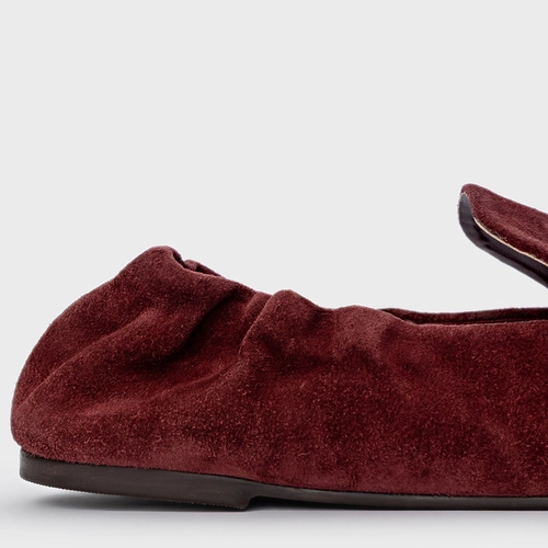 Loafer Ripple Couro Suede Vinho Mahogany