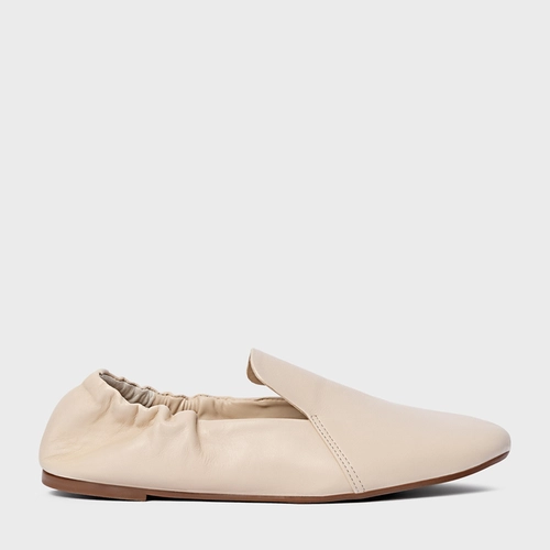 Loafer Ripple Couro Off White Cotton