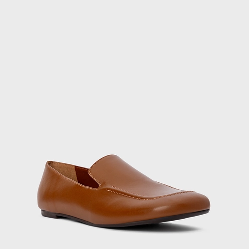 Loafer Simple Couro Marrom Ferrugem