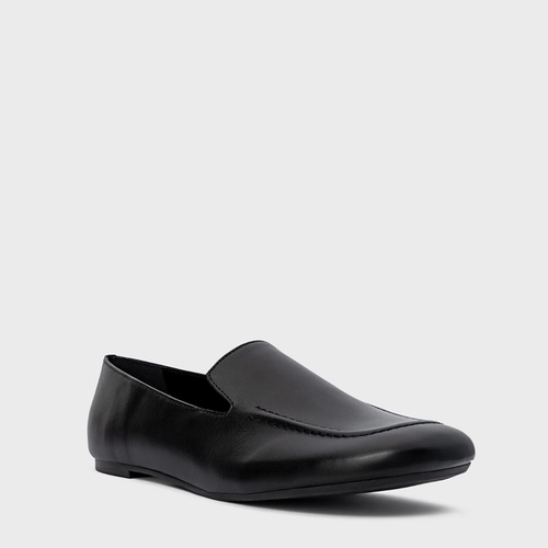 Loafer Simple Couro Preto