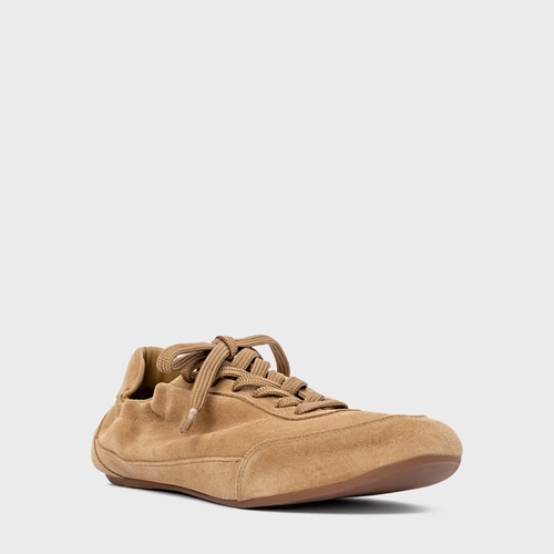Tênis Ripple Couro Suede Bege Almond