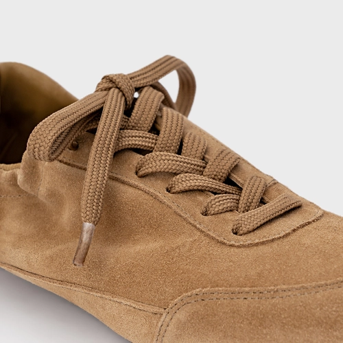 Tênis Ripple Couro Suede Bege Almond