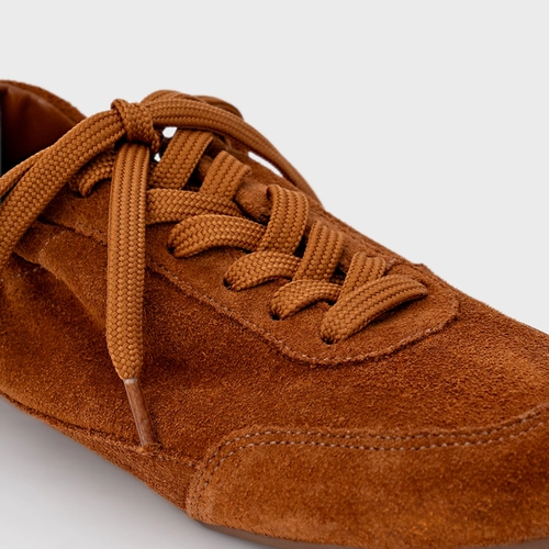 Tênis Ripple Couro Suede Marrom Ferrugem
