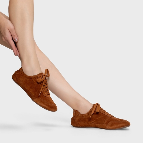 Tênis Ripple Couro Suede Marrom Ferrugem