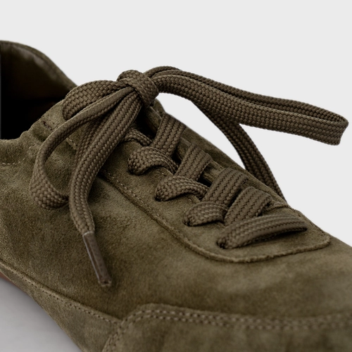 Tênis Ripple Couro Suede Verde Army Green