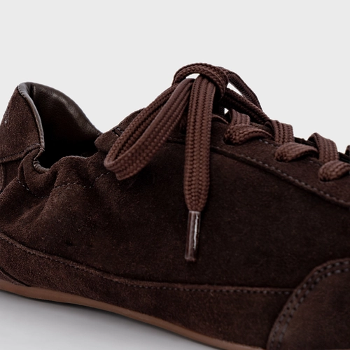 Tênis Ripple Couro Suede Marrom Ganache