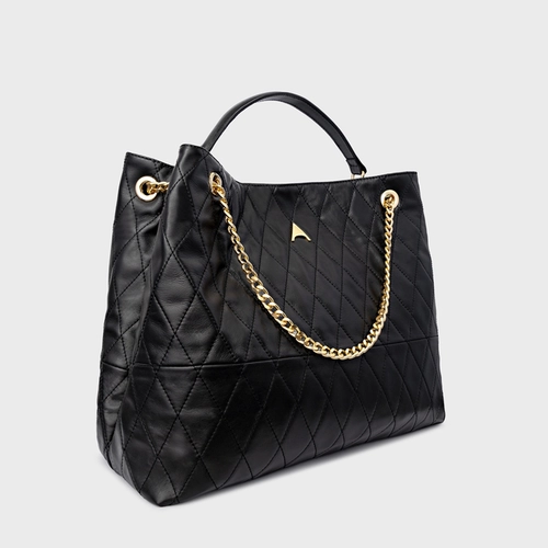 Bolsa Tote Barbara Grande Couro Preto