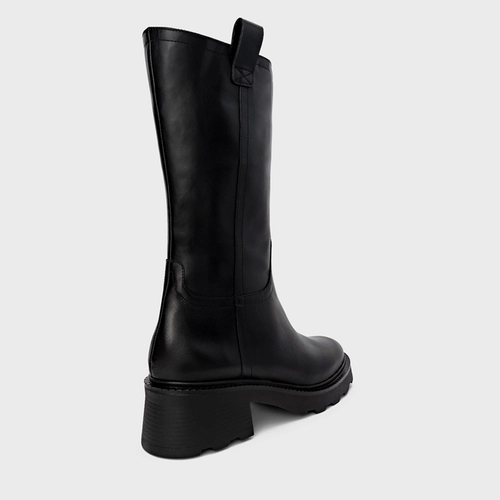 Bota Classic Cano Alto Tratorada Couro Preto
