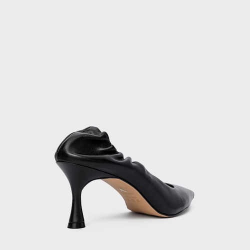 Scarpin Ripple Salto Fino Couro Preto