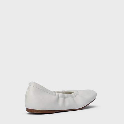 Sapatilha Ripple Bico Alongado Couro Branco