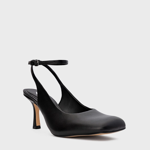 Scarpin Slingback Blown Salto Fino Couro Preto