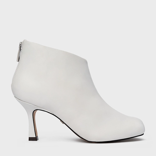 Bota Blown Salto Fino Couro Branco