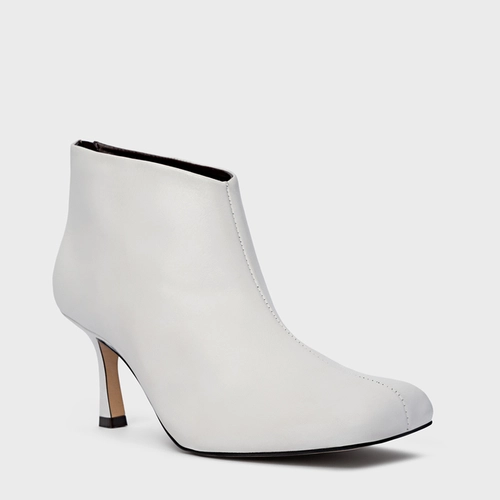 Bota Blown Salto Fino Couro Branco