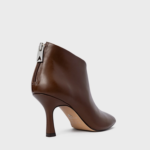 Bota Blown Salto Fino Couro Marrom Brownie