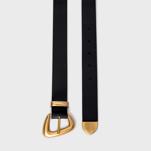 Cinto Western Buckle Médio Couro Preto